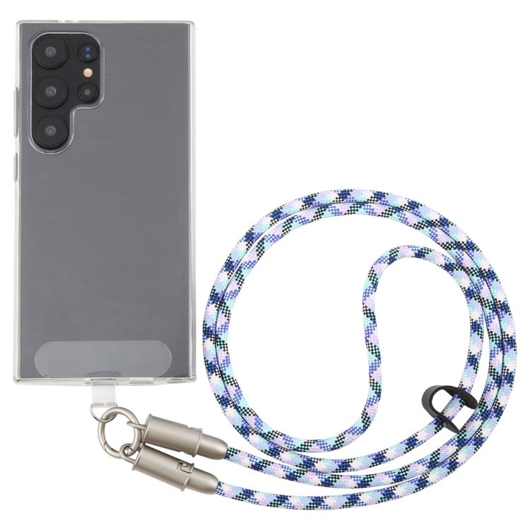Type-C to Type-C Silicone Data Charging Cable Crossbody Phone Long Lanyard