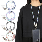 Type-C to Type-C Silicone Data Charging Cable Crossbody Phone Long Lanyard