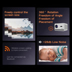 M10 Plus 1280 x 720P 200ANSI Amlogic H713 CPU Android 11 Smart Projector with Bracket — view 9