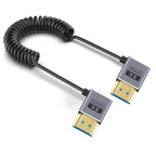 0.7m Coiled Coaxial 8K 48Gbps HDMI 2.1 Cable