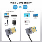 0.7m Coiled Coaxial 8K 48Gbps HDMI 2.1 Cable