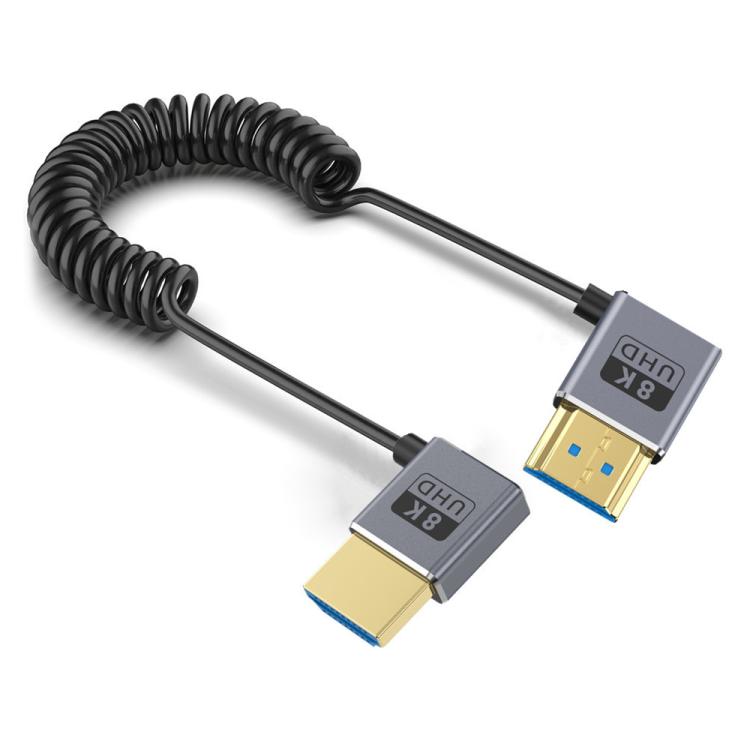 0.7m Coiled Coaxial 8K 48Gbps HDMI 2.1 Cable