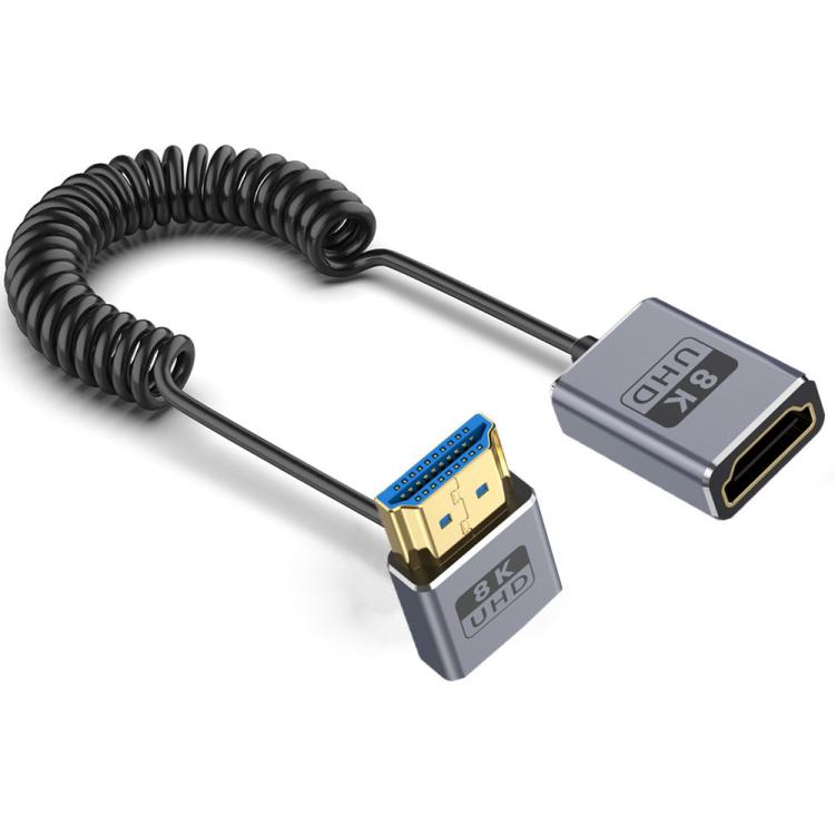0.7m Coiled Coaxial 8K 48Gbps HDMI 2.1 Cable