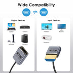 0.7m Coiled Coaxial 8K 48Gbps HDMI 2.1 Cable