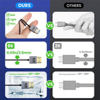 0.7m Coiled Coaxial 8K 48Gbps HDMI 2.1 Cable