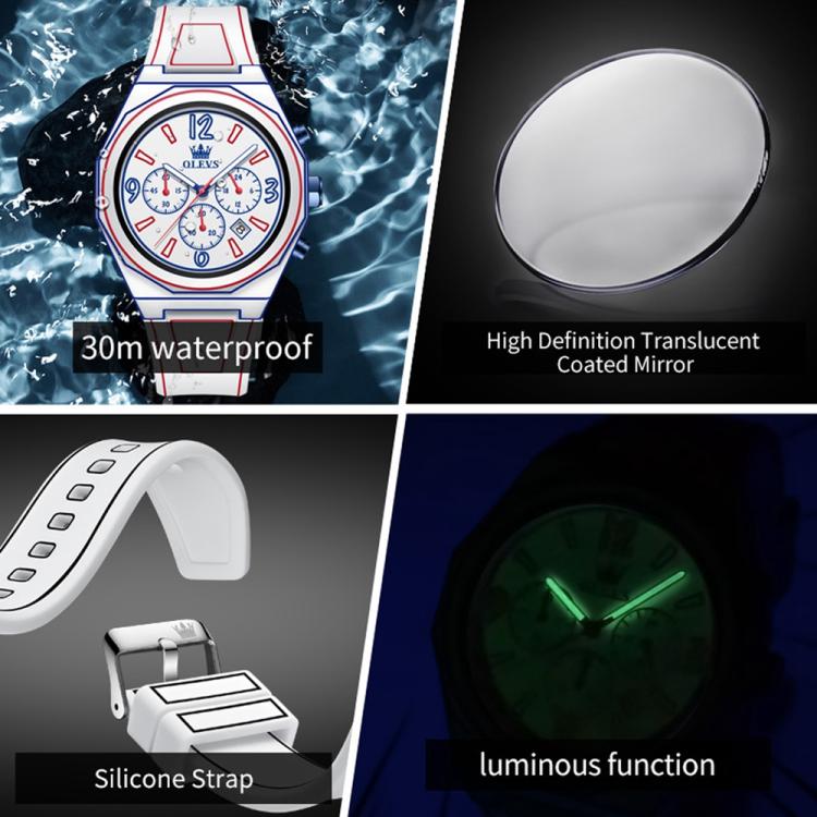 OLEVS 5622 Men Comic Style Multifunctional Luminous Quartz Watch — view 7