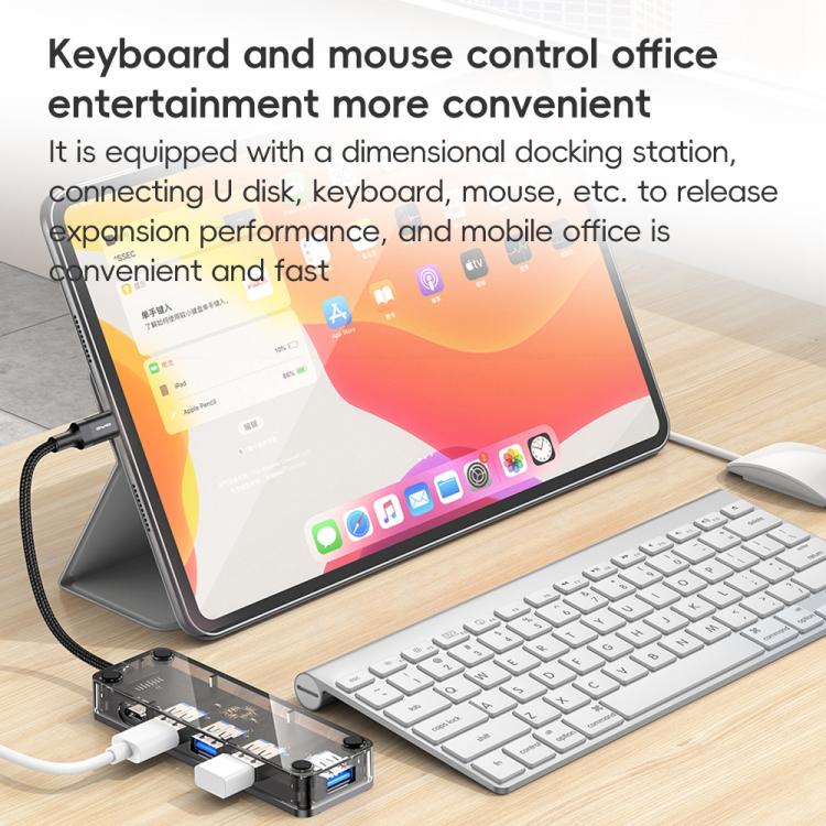 awei HUB-1 Multi-function 4 in 1 Type-C to USB 3.0 x 4 HUB Adapter — view 7