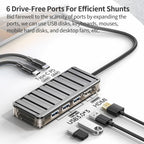 awei HUB-2 Multi-function 6 in 1 Type-C HUB Adapter — view 5