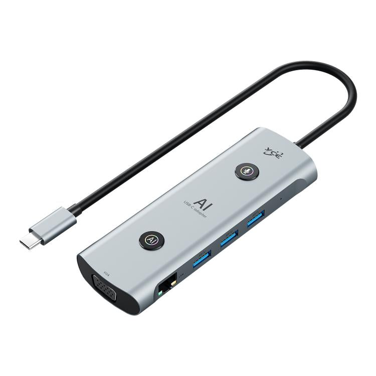 YCE V172 12 in 1 USB-C / Type-C HUB Adapter AI Docking Station