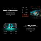 ONE-NETBOOK OneXPlayer F1 Pro 7 inch Handheld Game Console, Windows 11 AMD Ryzen AI 9 HX 370 CPU
