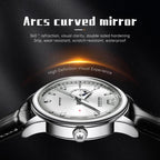 OLEVS 7040 Men Sun Moon Star Luminous Waterproof Mechanical Watch — Grey
