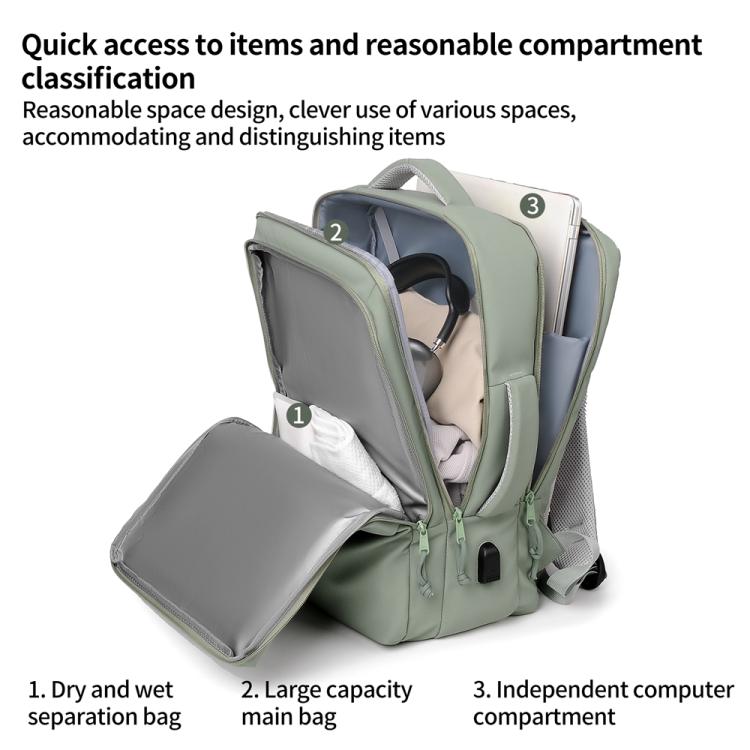 P960 Large Capacity Water Resistant Fashionable Backpack — view 9