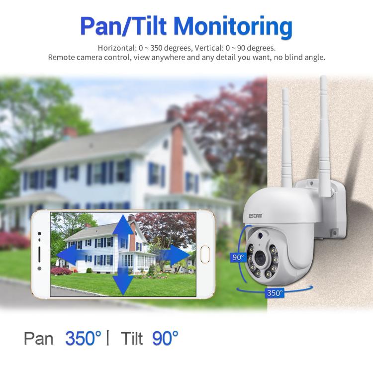 ESCAM WNK710 3MP HD Motion Detection WiFi Intelligent Dual-light Source Camera