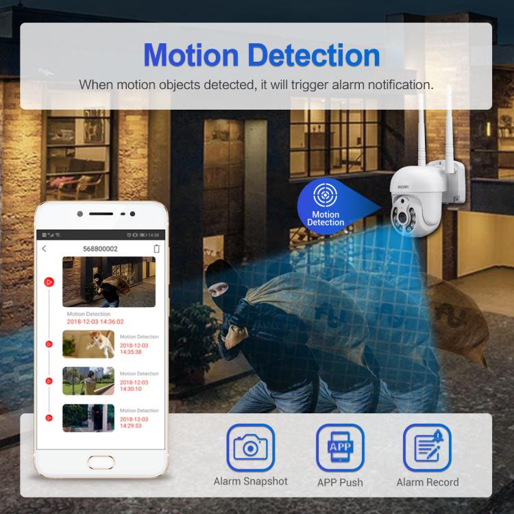 ESCAM WNK710 3MP HD Motion Detection WiFi Intelligent Dual-light Source Camera