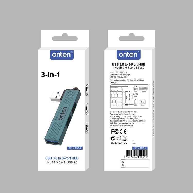 Onten US51 3 in 1 USB 3.0 HUB — view 6