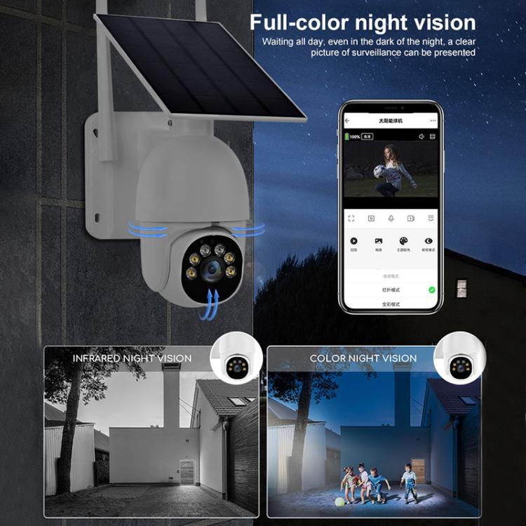 1080P Outdoor Low Power Solar Panel HD WiFi Surveillance Camera