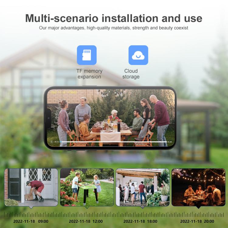 1080P Outdoor Low Power Solar Panel HD WiFi Surveillance Camera