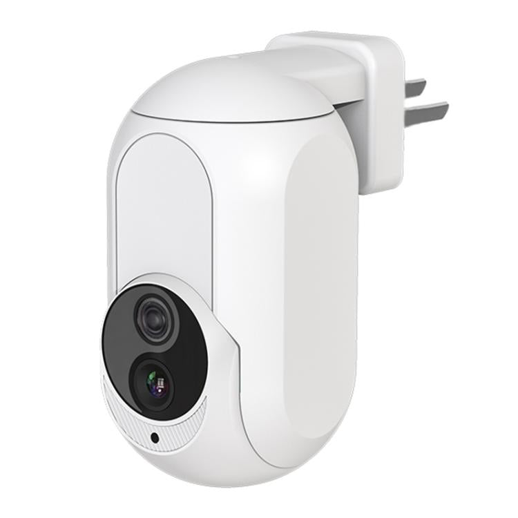 Home Socket Type WiFi Surveillance Camera Support Night Vision & Two-way Intercom