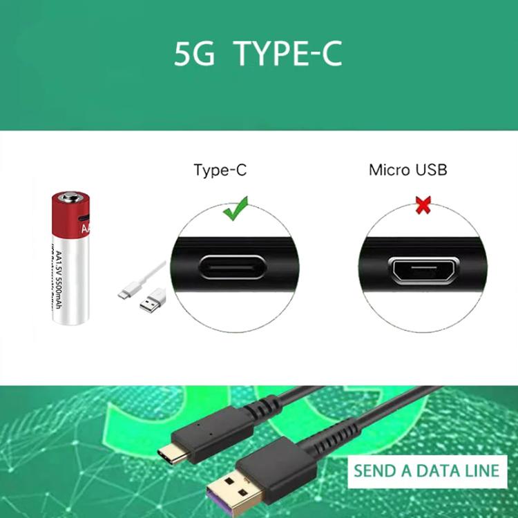 5500mAh AA 1.5V USB Rechargeable Lithium-ion Battery — view 4