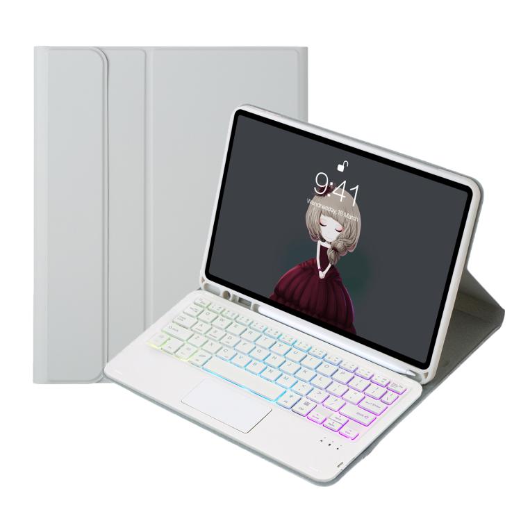 Lambskin Pen Slot Touch Pad Backlight Bluetooth Keyboard Leather Tablet Case