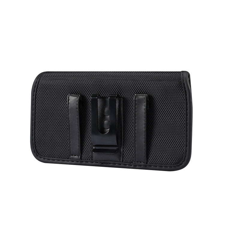 Durable Oxford Cloth Horizontal Plate Hanging Waist Phone Waist Pack Leather Case with Card Slot, Suitable for 5.5-6.7 inch Smartphones