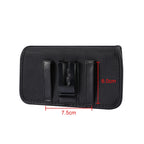 Durable Oxford Cloth Horizontal Plate Hanging Waist Phone Waist Pack Leather Case with Card Slot, Suitable for 5.5-6.7 inch Smartphones