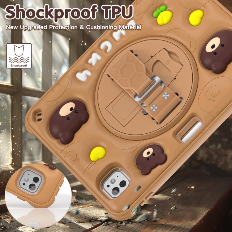 Bear Rotation Kickstand Silicone Hybrid PC Tablet Case
