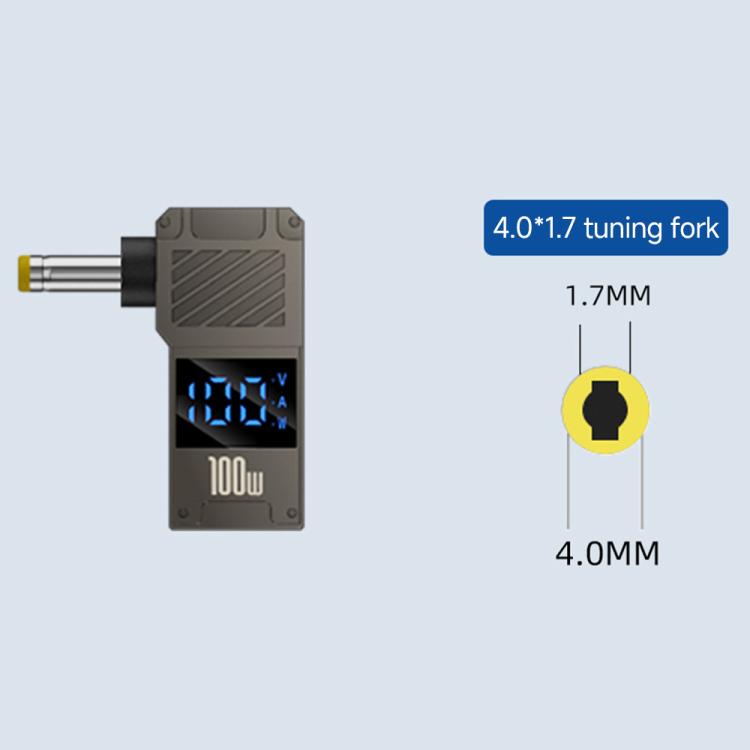 100W Computer Charging Digital Display Adapter — Type-C to DC4.0x1.7mm