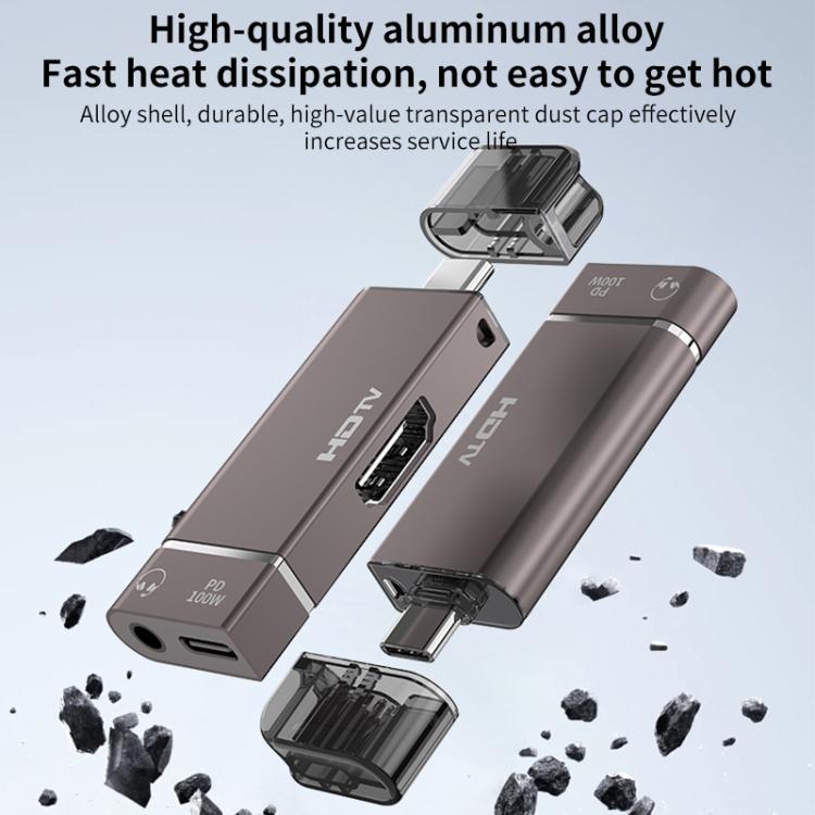 USB-C / Type-C to HDTV, 3.5mm, PD 100W 3 in 1 Multi-function Converter Docking Station — view 9