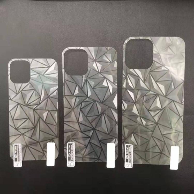 Rhombus Pattern Sticker Frosted Phone Back Film, For iPhone 14 ...