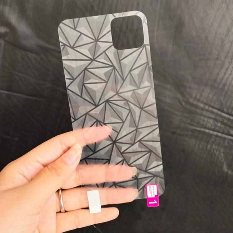 Rhombus Pattern Sticker Frosted Phone Back Film, For iPhone 14 ...