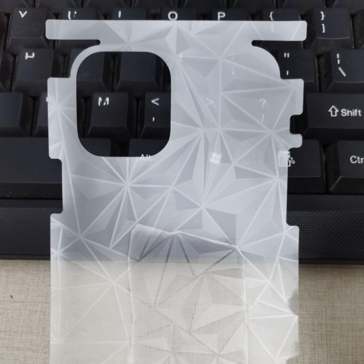 Rhombus Pattern Sticker Frosted Phone Back Film, For iPhone 14 ...