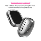 Double Row Plating Diamonds PC Protective Case — Transparent