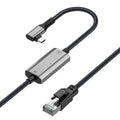 2m RJ45 to USB-C / Type-C Side Bend High Speed Network Card Ethernet Cable