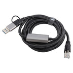 2m RJ45 to USB-C / Type-C Side Bend High Speed Network Card Ethernet Cable — Type-C Side Bend