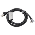 2m RJ45 to Type-C / USB 2-in-1 High Speed Network Card Ethernet Cable