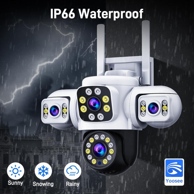 2MP HD 360 Degree Panorama 3 Lens IP66 Waterproof Wireless WiFi Camera
