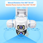 2MP HD 360 Degree Panorama 3 Lens IP66 Waterproof Wireless WiFi Camera
