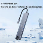 Yesido HB27 8 in 1 Type-C 3.1 Multifunctional HUB Adapter Docking Station — view 4