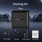 Q7 4K UHD Android 10 Smart TV Box with Remote Control, Allwinner H313 Quad-Core