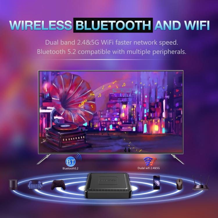 Q7 4K UHD Android 10 Smart TV Box with Remote Control, Allwinner H313 Quad-Core