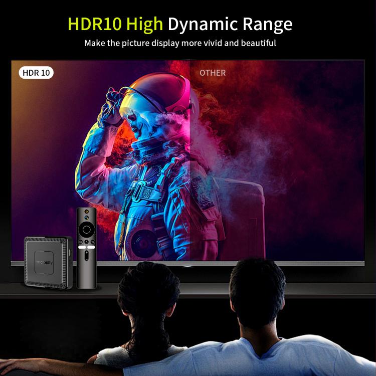 Q7 4K UHD Android 10 Smart TV Box with Remote Control, Allwinner H313 Quad-Core