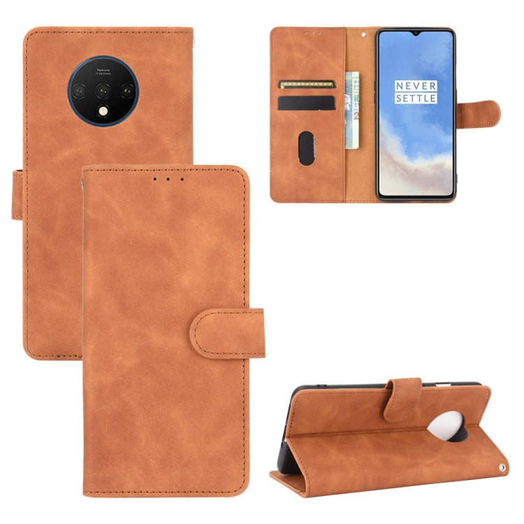 Solid Color Skin Feel Magnetic Buckle Horizontal Flip Calf Texture PU Leather Case with Holder & Card Slots & Wallet