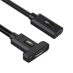 USB4 Type-C Female to Type-C Female Ear Screw Fixed Panel Extension Cable