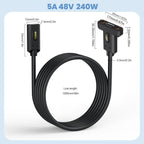 USB4 Type-C Female to Type-C Female Ear Screw Fixed Panel Extension Cable — 0.3m