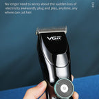 VGR V-256 5-gear Fine-tuning Digital Display USB Hair Clipper with Holder — view 8
