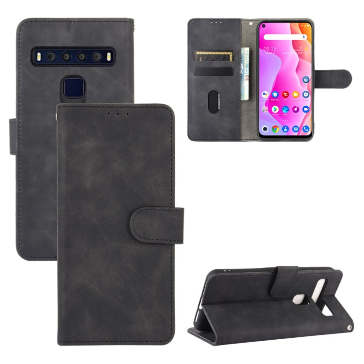 Solid Color Skin Feel Magnetic Buckle Horizontal Flip Calf Texture PU Leather Case with Holder & Card Slots & Wallet — For Rakuten mini