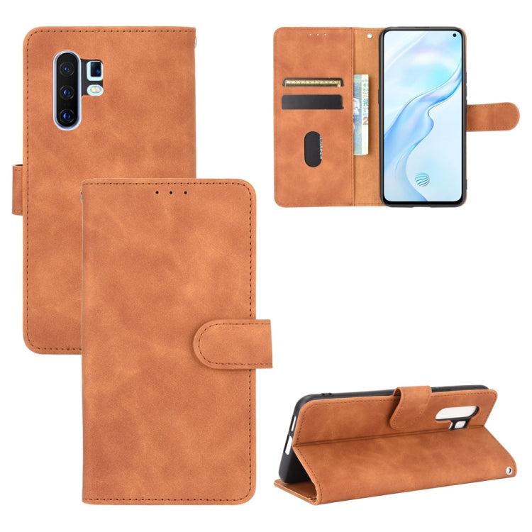 Solid Color Skin Feel Magnetic Buckle Horizontal Flip Calf Texture PU Leather Case with Holder & Card Slots & Wallet — view 22