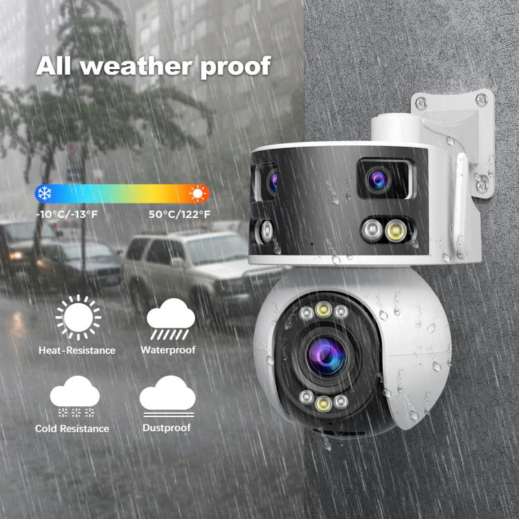 SriHome SH055 8MP HD Multi-lens 5X Optical Zoom Lens Panoramic PTZ Dome Camera