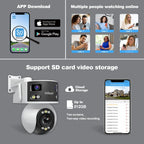 SriHome SH055 8MP HD Multi-lens 5X Optical Zoom Lens Panoramic PTZ Dome Camera